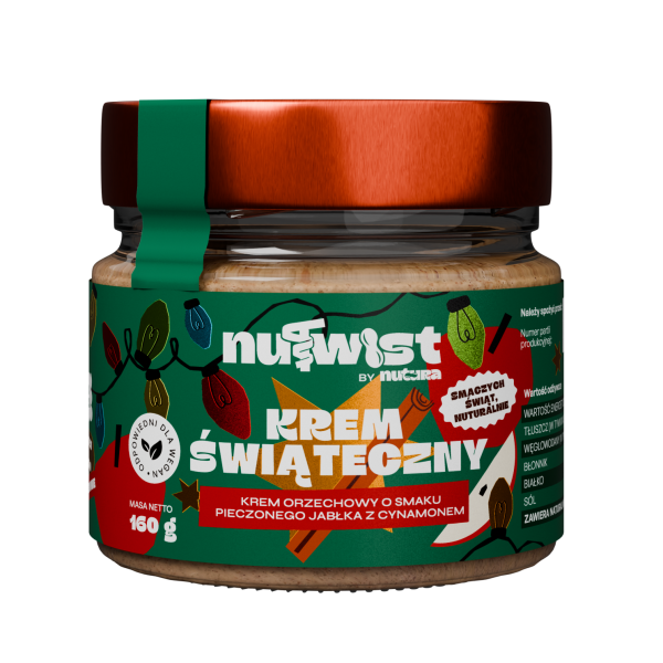 Krem orzechowy o smaku pieczonego jabłka z cynamonem